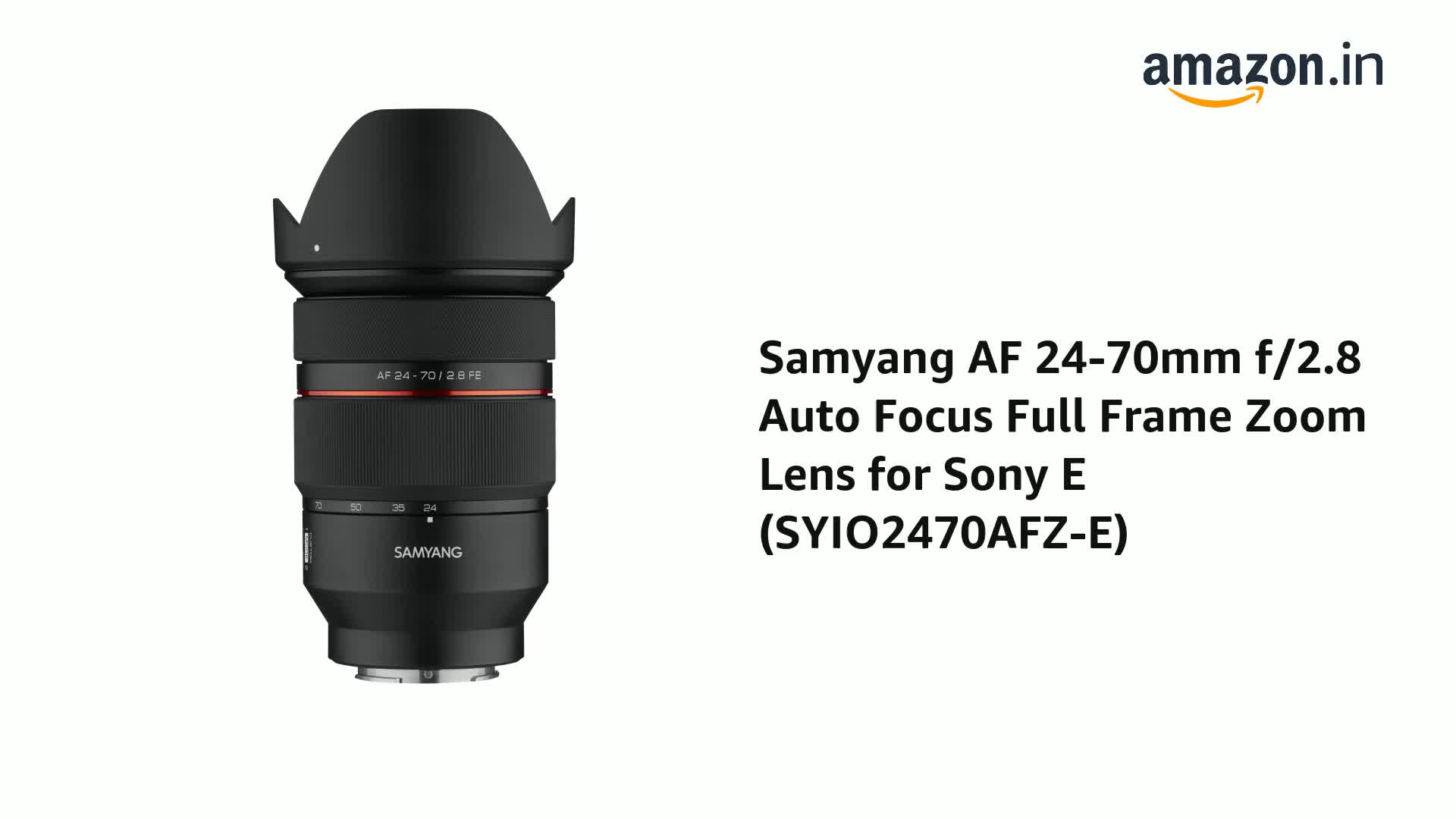 Rokinon Samyang AF 24-70mm f/2.8 Auto Focus Full Frame Zoom Lens
